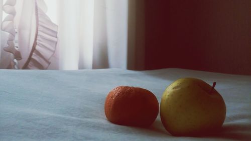 Close-up of fruits on table