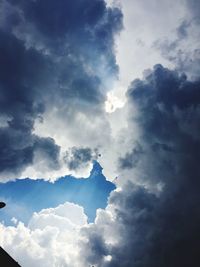 Low angle view of clouds in sky