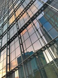 Low angle view of modern buildings in city