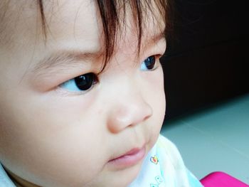 Close-up of cute baby girl