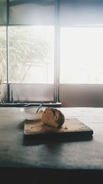 Close-up of cake on table