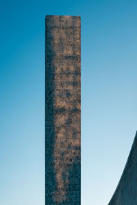 Close-up of rusty against blue sky