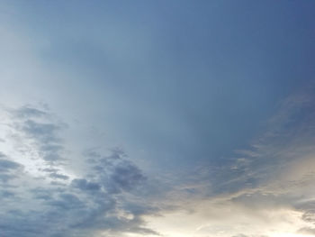 Low angle view of clouds in sky