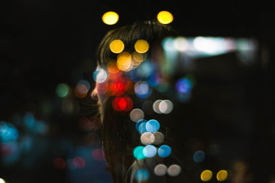 Defocused image of lights