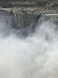 High angle view of waterfall