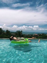 View of swimming pool against sky