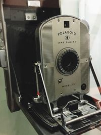 Close-up of camera