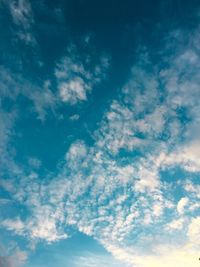 Low angle view of clouds in sky