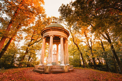 Gazebo in park during autumn