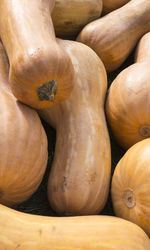 High angle view of pumpkins for sale at market stall