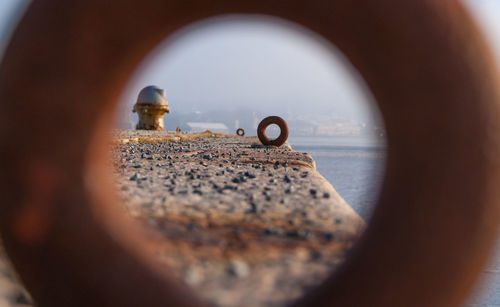 Close-up of water against sky