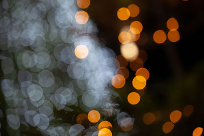 Defocused image of illuminated lights