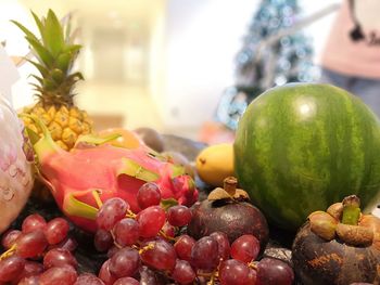 Close-up of apples in market