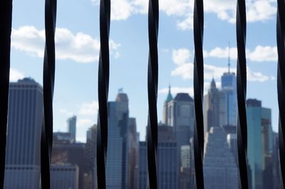 Panoramic view of modern buildings against sky