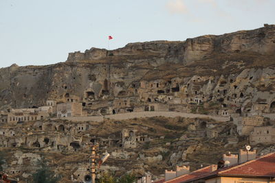 Aerial view of buildings in city, cappadocia