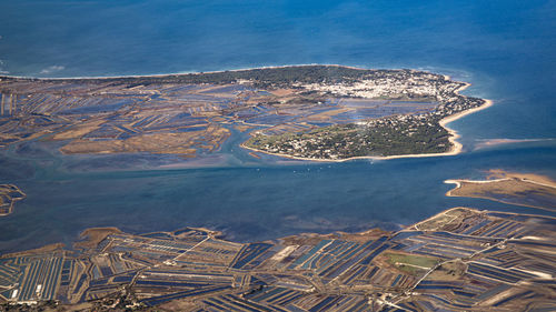 Aerial view of bay