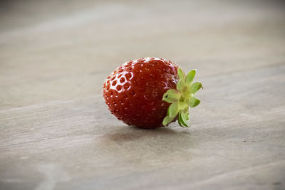 Close-up of strawberry on table