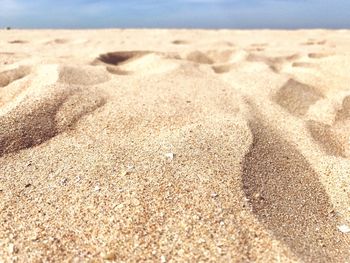 Close-up of sand on beach