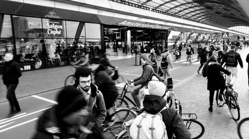 Heavy pedestrian traffic