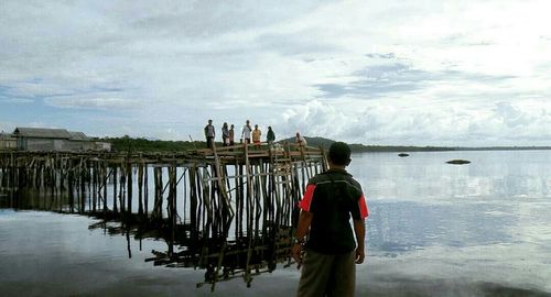 Pier in sea