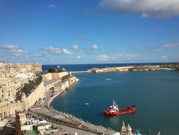 View of boats in sea