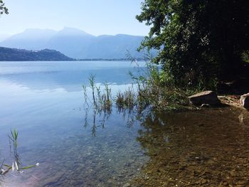 Reflection of mountain in lake