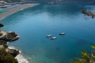 The beach of bonassola, la spezia, liguria, italy.