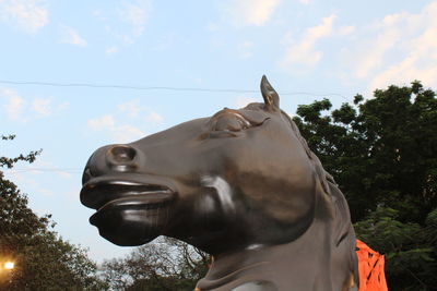 Low angle view of statue