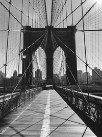 View of suspension bridge