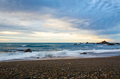 Scenic view of sea against sky