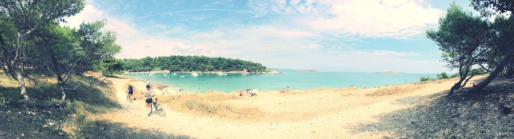 Panoramic view of beach against sky