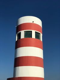 Lighthouse against clear blue sky