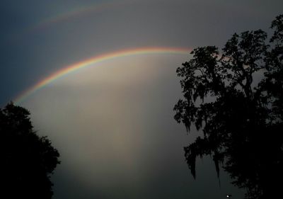 Scenic view of rainbow against sky