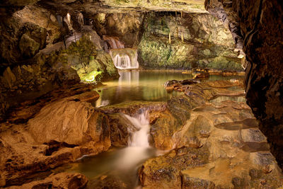 Underground waterfall st. beatus switzerland.