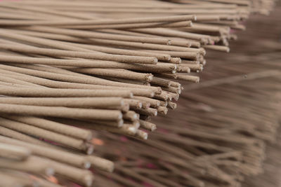 Close-up of stack of wood