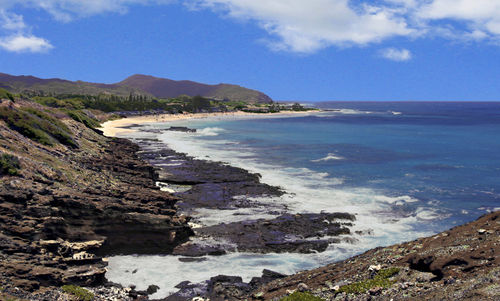 Scenic view of sea against sky