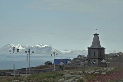 Wooden orthodoxal church, barenzburg, spitzbergen