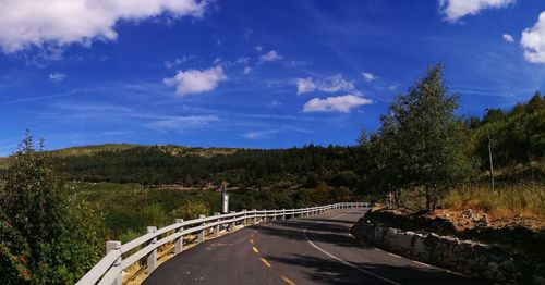 Country road along landscape