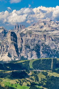 Scenic view of rocky mountains against sky