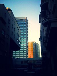 Low angle view of modern buildings