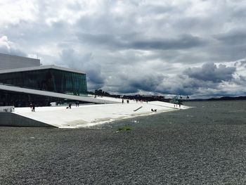 Panoramic view of beach against sky