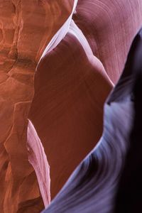 Rock formations at antelope canyon