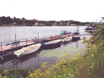 Boats in river