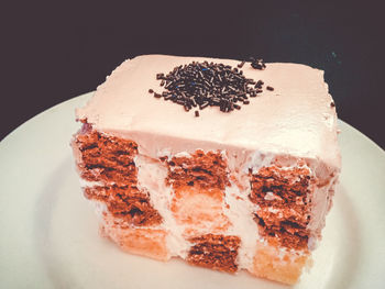 Close-up of cake in plate