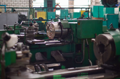 Close-up of machine in industry
