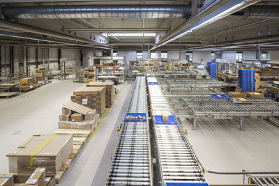 Conveyor belt in factory shop floor