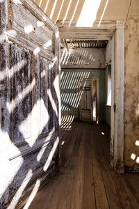 Interior of abandoned building