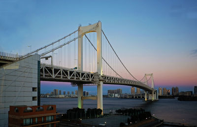 View of suspension bridge against sky