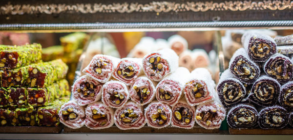 Close-up of cookies for sale