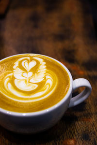 Close-up of coffee on table